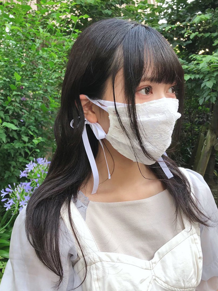 リボン・花レースマスクカバー(202038)
