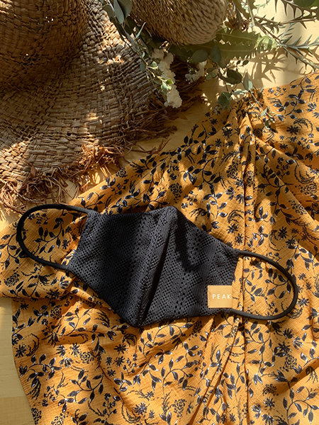 カジュアルレースマスク【洗える水着素材のUVカットマスク】(202048)