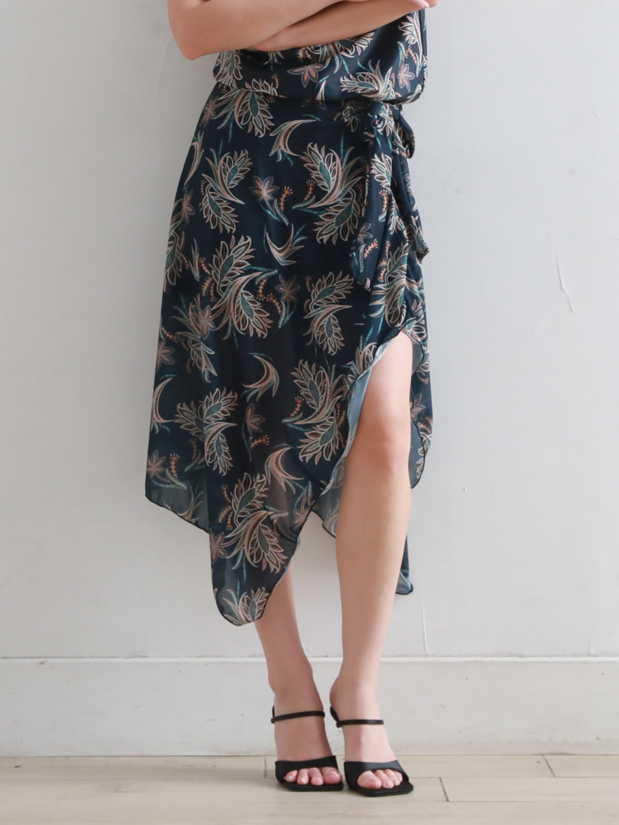 オリエンタルフラワー柄サロート/パレオ(255008)